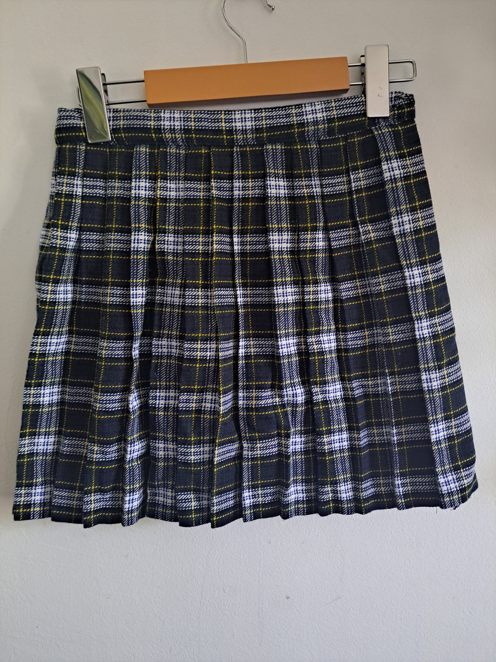 🇨🇦 Vintage Eaton Plaid Pleated Skirt Size 6X Tartan Check Wool-Like Kids Girl